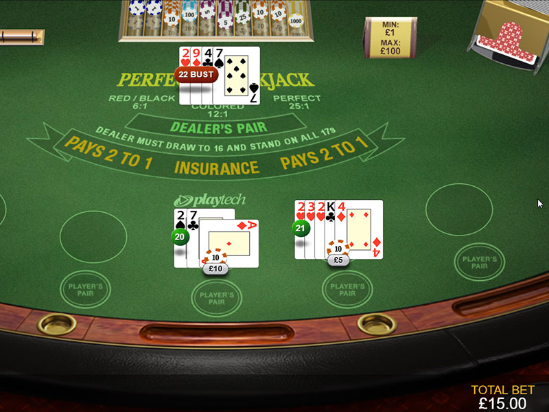 Blackjack online in US casino