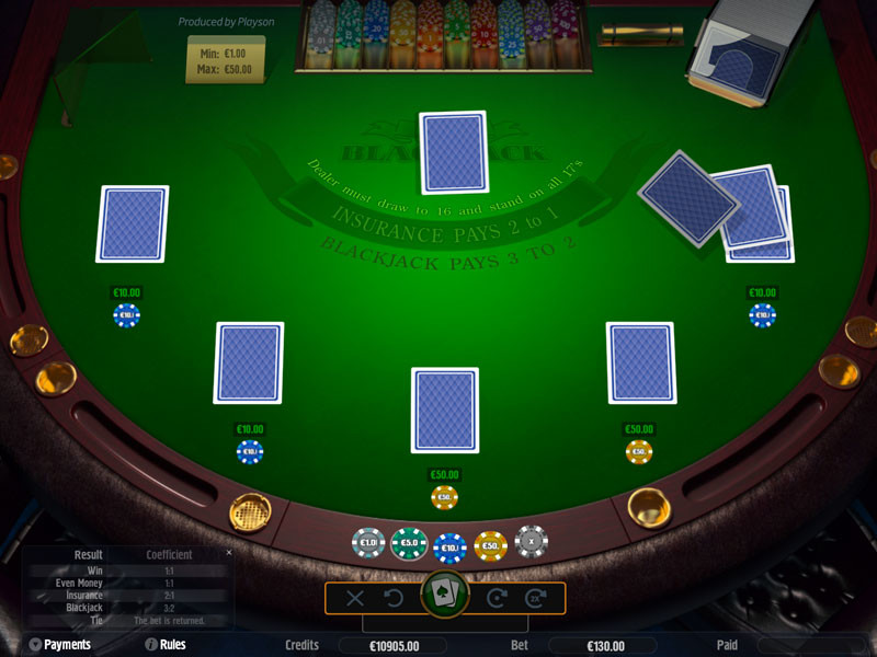 Blackjack online in US casino